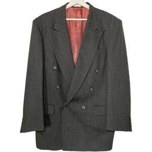 Guy Laroche Paris Blazer Jacket Today’s Man Men’s 39R Double Breasted 100% Wool